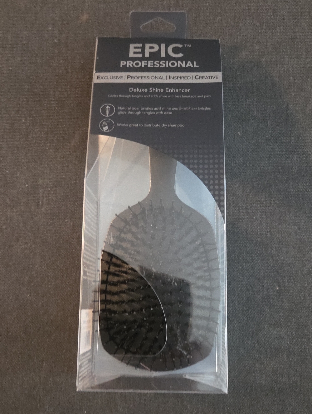 Black Deluxe Shine Enhancer Paddle Brush